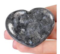 AWARDSEN 45 mm Rainbow Moonstone Crystal Heart, Big Healing Crystals Stone, Natural Love Hearts Gemstones, Pocket Palm Stones for Anxiety Relief, Crystal Gifts for Women, Valentines Day Gifts for Her