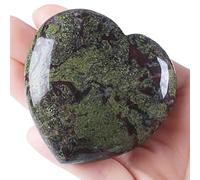 AWARDSEN 60 mm Large Heart Blood Stone Crystals Gemstones Gifts for Women, Heart Shaped Stone Reiki Healing Crystals for Valentine's Day, Anniversary, Birthdays and Thanksgiving Day