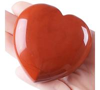 AWARDSEN 60 mm Large Heart Red Jasper Crystals Gemstones Gifts for Women, Red Heart Shaped Stone Reiki Healing Crystals for Valentine's Day, Anniversary, Birthdays and Thanksgiving Day