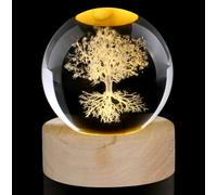 AWARDSEN 60mm Tree of Life Crystal Ball Crystal Tree Glass Paperweight The Tree of Life Gifts for Women Crystal Ornaments Home Decor