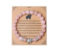 AWARDSEN 8 mm Animal Themed Crystal Bracelets for Women, Elephant Owl Turtle Cat Lucky Charms Bracelet for Get Well Soon Wisdom Safe Travel Good Luck Gifts, Mothers Day Gifts for Mums Wife