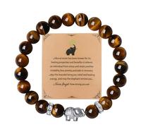 AWARDSEN 8 mm Animal Themed Crystal Bracelets for Women, Elephant Owl Turtle Cat Lucky Charms Bracelet for Get Well Soon Wisdom Safe Travel Good Luck Gifts, Mothers Day Gifts for Mums Wife