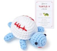 AWARDSEN Baseball Gifts Positive Crochet Baseball Emotional Support Turtle Toy - Inspirational Gift for Student, Friends & Teammates - Graduation Gifts for Men Women