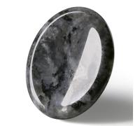 AWARDSEN Black and White Healing Crystal, Labradorite Oval Shaped Thumb Worry Stone Pocket Nature Gemstone for Anxiety Stress Relief, Wiccan Supplies, Reiki Healing, Divination, Energy Balancing