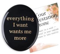 AWARDSEN Black Obsidian Crystal Good Luck Gifts Emotional Support Crystals Gifts Anxiety Relief for Adults Worry Stone Stress Relief Crystals Inspirational Gifts for Women Men