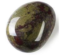 AWARDSEN Bloodstone Crystal Healing Crystals 1.57-2.0" Large Polished Stones 0.98" Thick Natural Reiki Protection Crystal Spiritual Witchcraft Meditation Stone Energy Balancing Anxiety Crystal