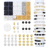 AWARDSEN Clay Beads Bracelet Making Kit Polymer Beads for Bracelet Making Friendship Bracelet Making Kit 3000+ Pcs Jewellery Making Supplies Art and Crafts DIY Necklace Earring Jewellery