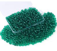 AWARDSEN Clear Green Pony Beads Bulk 500 Pcs 9mm Hair Beads for Braids Making DIY Crafting Friendship Bracelets Necklace