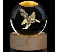 AWARDSEN Eagle Crystal Ball Eagle Crystal Gifts for Women Glass Animals Ornaments Paperweights Eagle Ornament Eagle Gifts for Women