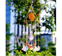 AWARDSEN Garden Sun Catchers Carnelian Natural Rainbow Prism for Windows Hanging with Chain Pendant Ornament Car Garden Party