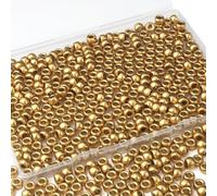 AWARDSEN Gold Pony Beads Bulk 500 Pcs 9mm Hair Beads for Braids Making DIY Crafting Friendship Bracelets Necklace