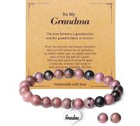 AWARDSEN Grandma Bracelet Mother Bracelet Gifts for Grandma Crystal Bracelet Love Charm Carving Bracelets for Mother's Day Gift for Grandma
