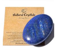 AWARDSEN Lapis Lazuli Crystal Stones 2.4" Large Healing Crystals Polished Palm Stone 0.7" Thick Natural Reiki Gemstones Worry Stone Energy Balancing Meditation