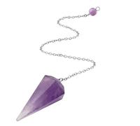 AWARDSEN Pendulum Crystal Amethyst Crystal Pendulums for Dowsing Natural Gemstones Spiritual Hexagonal Pointed for Reiki Witchcraft Supplies Divination Tools