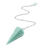 AWARDSEN Pendulum Crystal Natural Amazonite Crystal Pendulums for Dowsing Spiritual Hexagonal Pointed for Reiki Witchcraft Supplies Divination Tools