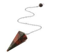AWARDSEN Pendulum Crystal Natural Bloodstone Crystal Pendulums for Dowsing Spiritual Hexagonal Pointed for Reiki Witchcraft Supplies Divination Tools