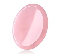 AWARDSEN Rose Quartz Healing Crystal, Pink Oval Shaped Thumb Worry Stone Pocket Nature Gemstone for Wiccan Supplies, Anxiety Stress Relief, Reiki Healing, Divination, Energy Balancing