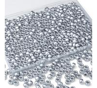 AWARDSEN Silver Pony Beads Bulk 500 Pcs 9mm Hair Beads for Braids Making DIY Crafting Friendship Bracelets Necklace
