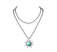 AWARDSEN Sun Pendant Necklace for Women Gothic Necklace Choker Punk Halloween Christmas New Year Party Witch Gift for Vampire Cosplay Lovers Women