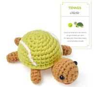 AWARDSEN Tennis Gifts Positive Turtle Gift Positive Crochet Turtle Sport Theme Crochet Turtle - Inspirational Gift for Sport Lovers Teammates Friends