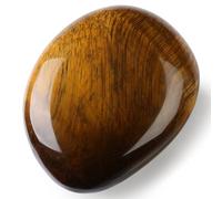 AWARDSEN Tigers Eye Crystal Healing Crystals 1.57-2.0" Large Polished Stones 0.98" Thick Natural Reiki Protection Crystal Spiritual Witchcraft Meditation Stone Energy Balancing Anxiety Crystal