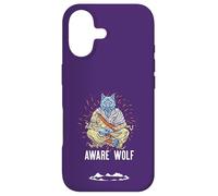 AWARE WOLF Funny Meditation Wolves Meditate Word Game Case for iPhone 17