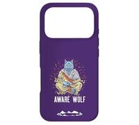 AWARE WOLF Funny Meditation Wolves Meditate Word Game Case for iPhone 17 Pro