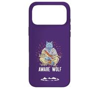 AWARE WOLF Funny Meditation Wolves Meditate Word Game Case for iPhone 17 Pro Max