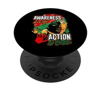 "Awareness Is Cool, Action Is Better" - Black History Month PopSockets Adhesive PopGrip