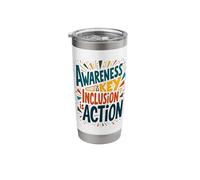 Awareness is Key Inclusion is Action Stainless Steel Insulated Tumbler