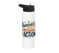 Awareness is Key Inclusion is Action Stainless Steel Insulated Water Bottle