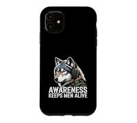 Awareness Keeps Men Alive Tactical Wolf Case for iPhone 11