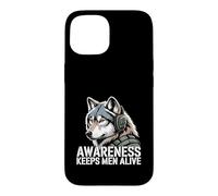 Awareness Keeps Men Alive Tactical Wolf Case for iPhone 15