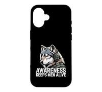 Awareness Keeps Men Alive Tactical Wolf Case for iPhone 16