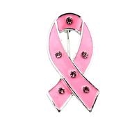 Awareness Lapel Pin Ribbon Brooch Breast Cancers Health Care Public Welfare Badges Jewelry Accessories Ribbon Brooch
