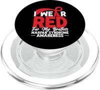 Awareness Month Red Ribbon Brother Marfan Syndrome PopSockets PopGrip for MagSafe