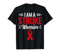 Awareness Red Ribbon Survivor - I Am A Stroke Warrior T-Shirt