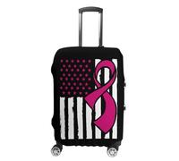 Awareness Ribbon Breast C-ancer Flag Personalized Luggage Case Cover Protective Suitcase Covers Washable Bag Protector for Travel XL