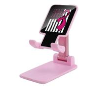 Awareness Ribbon Breast C-ancer Flag Plastic Phone Stand Folding Adjustable Mobile Holder Compatible with All Smartphone
