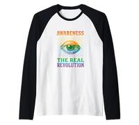 Awareness The Real Revolution Eye Design Conscious Mind Raglan Baseball Tee