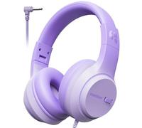 awatrue Kids Headphones, Wired headphones Kids with 74/85/94db Safe Volume, 3.5mm jack, Adjustable Headband, Foldable Over Ear Toddler Headphones for Plane/School/Travel/Tablet/Gifts (Purple)