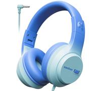 awatrue Kids Headphones, Wired headphones Kids with 74/85/94db Safe Volume, 3.5mm jack, Adjustable Headband, Foldable Over Ear Toddler Headphones for Plane/School/Travel/Tablet/Gifts (Blue)