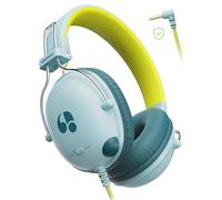 awatrue Wired Headphones for Kids, Toddler Headphone for ages 3-12, 74/85db Safe Volume,Sturdy Design&Super Light, Foldable Childrens Headphones for Girls/Boys/Chromebooks/School/Tablet/GreenYellow
