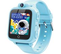 Awatty Kids Smart Watch for Boys Girls, Boy's Fashion Smartwatches for 5-12 Year Olds Children, Birthday Gift Toy for Kids, Blue Digital Watch with 14 Puzzle Games and 90° Rotating Camera