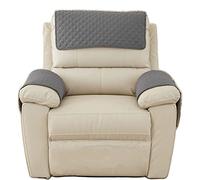 AWAV Sofa Armrest Cover, Armrest Chair Covers, NNSMUN Headrest Cover for Recliner Chair Arm Cover,Armchair Slipcover Nonslip Quilted Furniture Protector (Dark gray,1 Seat Recliner)