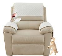 AWAV Sofa Armrest Cover, NNSMUN Headrest Cover for Recliner Chair Arm Cover with Pockets, Pet Dog Couch Covers for Armchair Seat, Living Room Slipcover (Beige,1 Seater(3pcs))