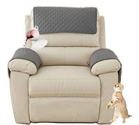 AWAV Sofa Armrest Cover, NNSMUN Headrest Cover for Recliner Chair Arm Cover with Pockets, Pet Dog Couch Covers for Armchair Seat, Living Room Slipcover (Dark Grey,1 Seater(3pcs))