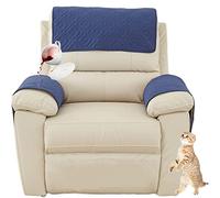 AWAV Sofa Armrest Cover, NNSMUN Headrest Cover for Recliner Chair Arm Cover with Pockets, Pet Dog Couch Covers for Armchair Seat, Living Room Slipcover (Navy Blue,2 Seater(4pcs))