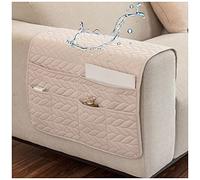 AWAV Sofa Armrest Organiser Hanging Storage Bag Couch Chair TV Remote Control Holder Armchairs Couch Organiser waterproof Anti-Slip for Cellphone Magazines Glasses TV Remote Control (Beige)