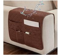AWAV Sofa Armrest Organiser Hanging Storage Bag Couch Chair TV Remote Control Holder Armchairs Couch Organiser waterproof Anti-Slip for Cellphone Magazines Glasses TV Remote Control (Brown)